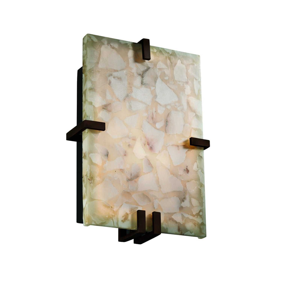 Alabaster Rocks LED Wall Sconce in Dark Bronze Justice Designs