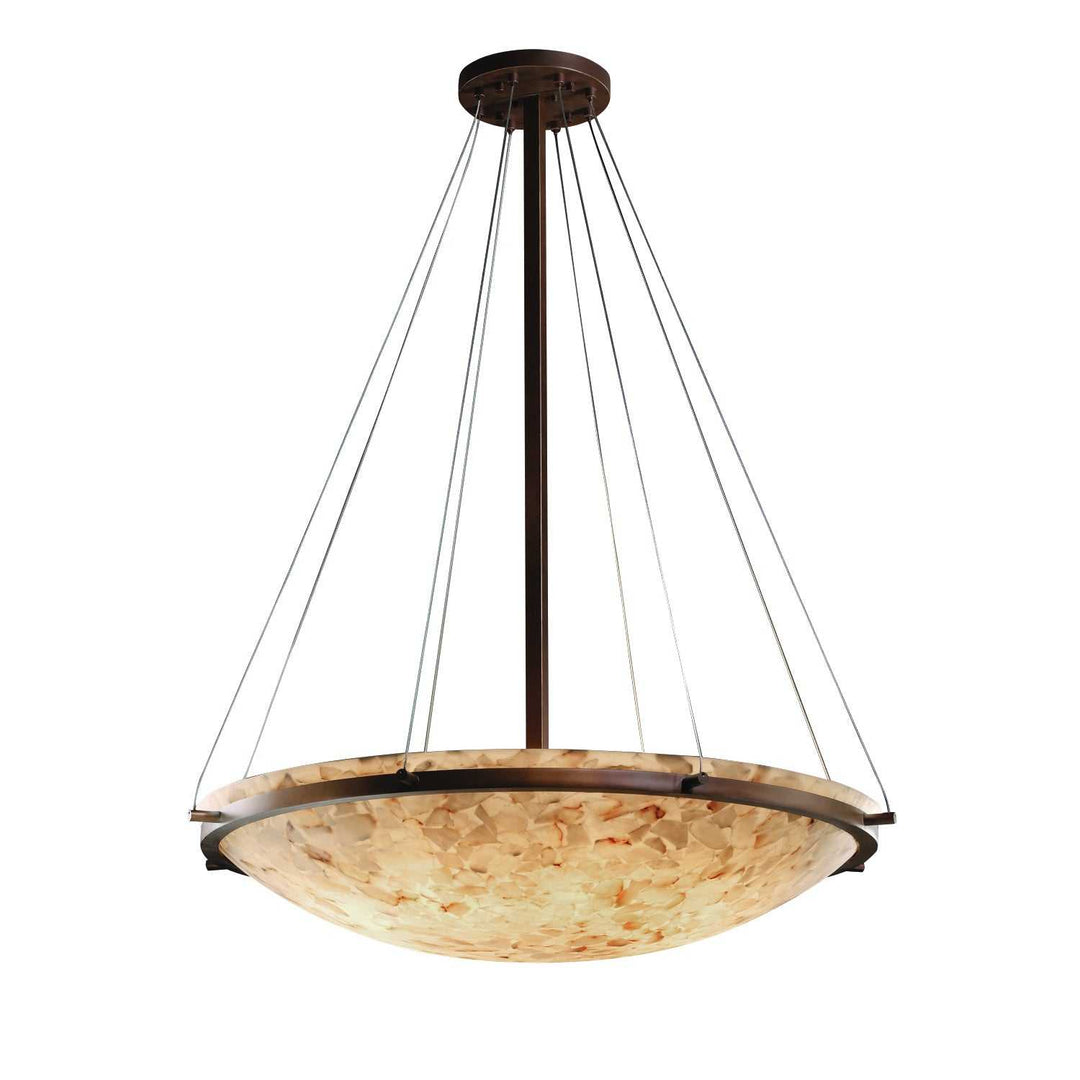 Alabaster Rocks LED Pendant in Dark Bronze Justice Designs