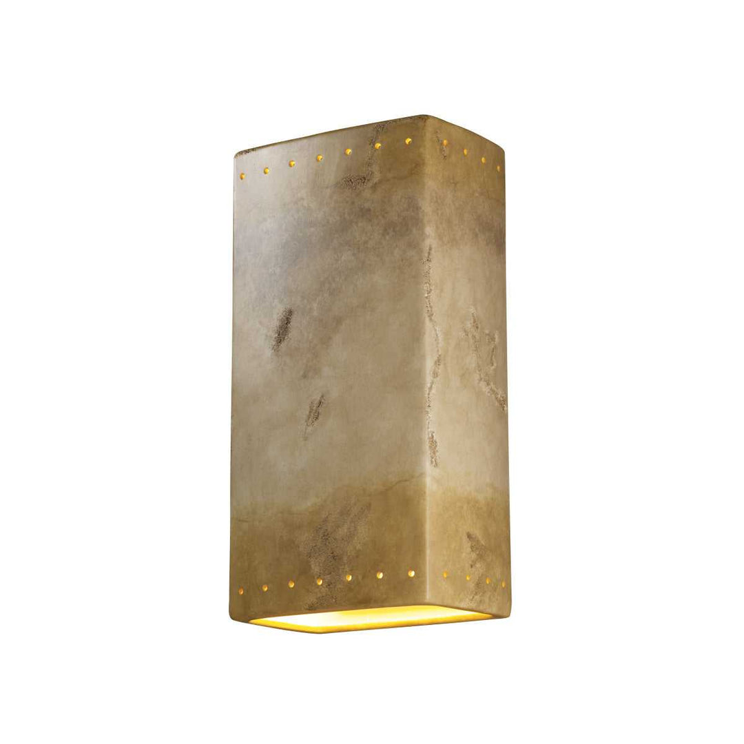 Ambiance LED Lantern in Greco Travertine Justice Designs