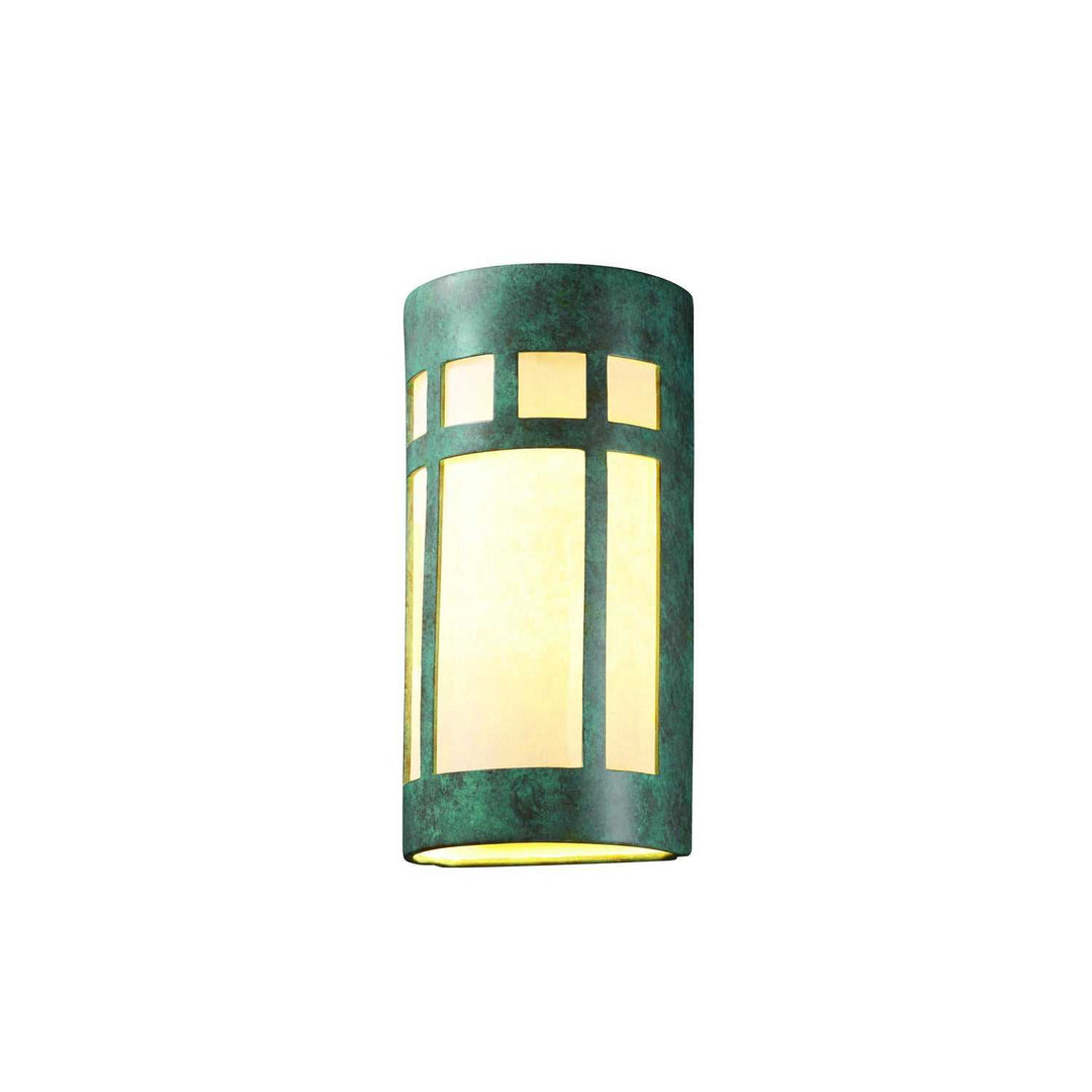 Ambiance LED Lantern in Verde Patina Justice Designs