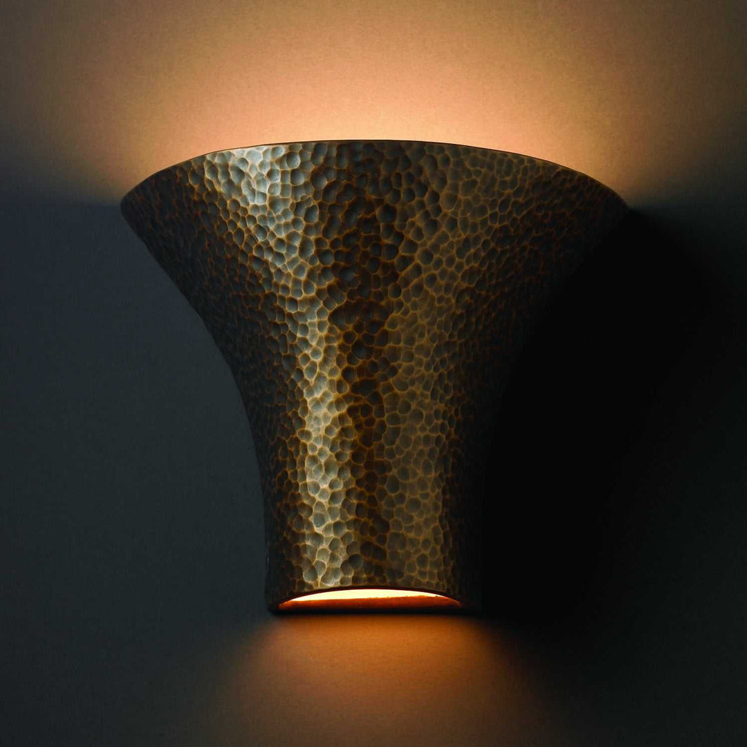 Ambiance LED Lantern in Hammered Brass Justice Designs