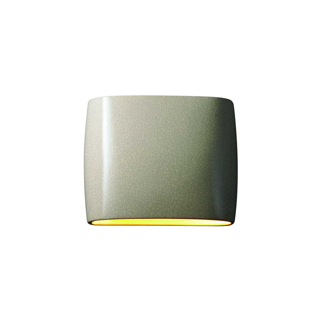 Ambiance LED Wall Sconce in White Crackle Justice Designs