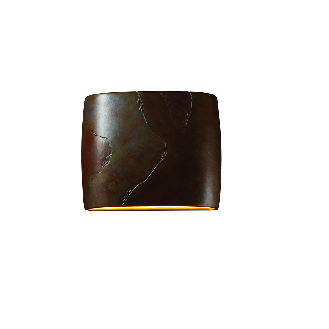 Justice Designs - CER-8855-SLTR-LED2-2000 - LED Wall Sconce - Ambiance - Tierra Red Slate