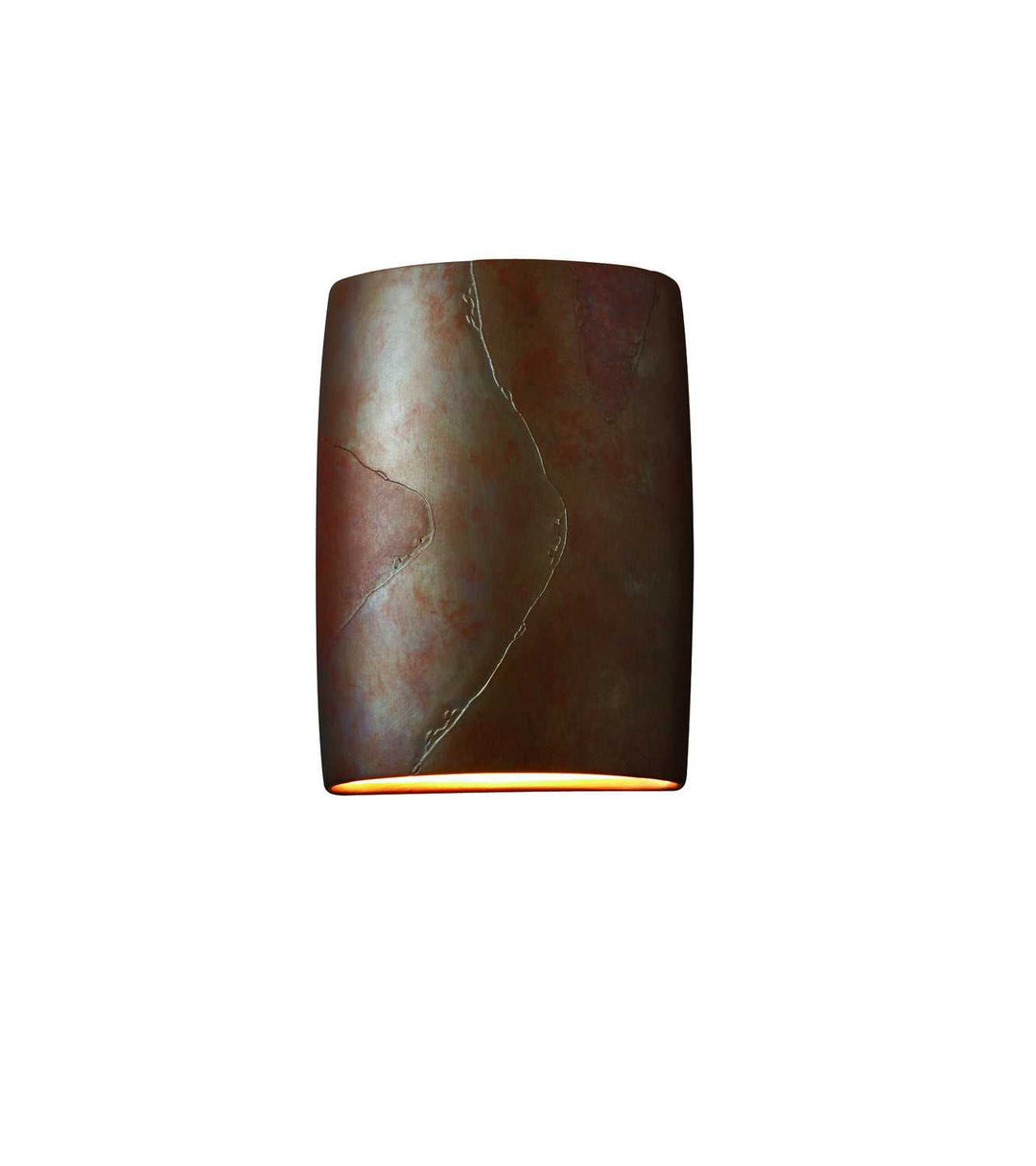 Ambiance LED Wall Sconce in Tierra Red Slate Justice Designs