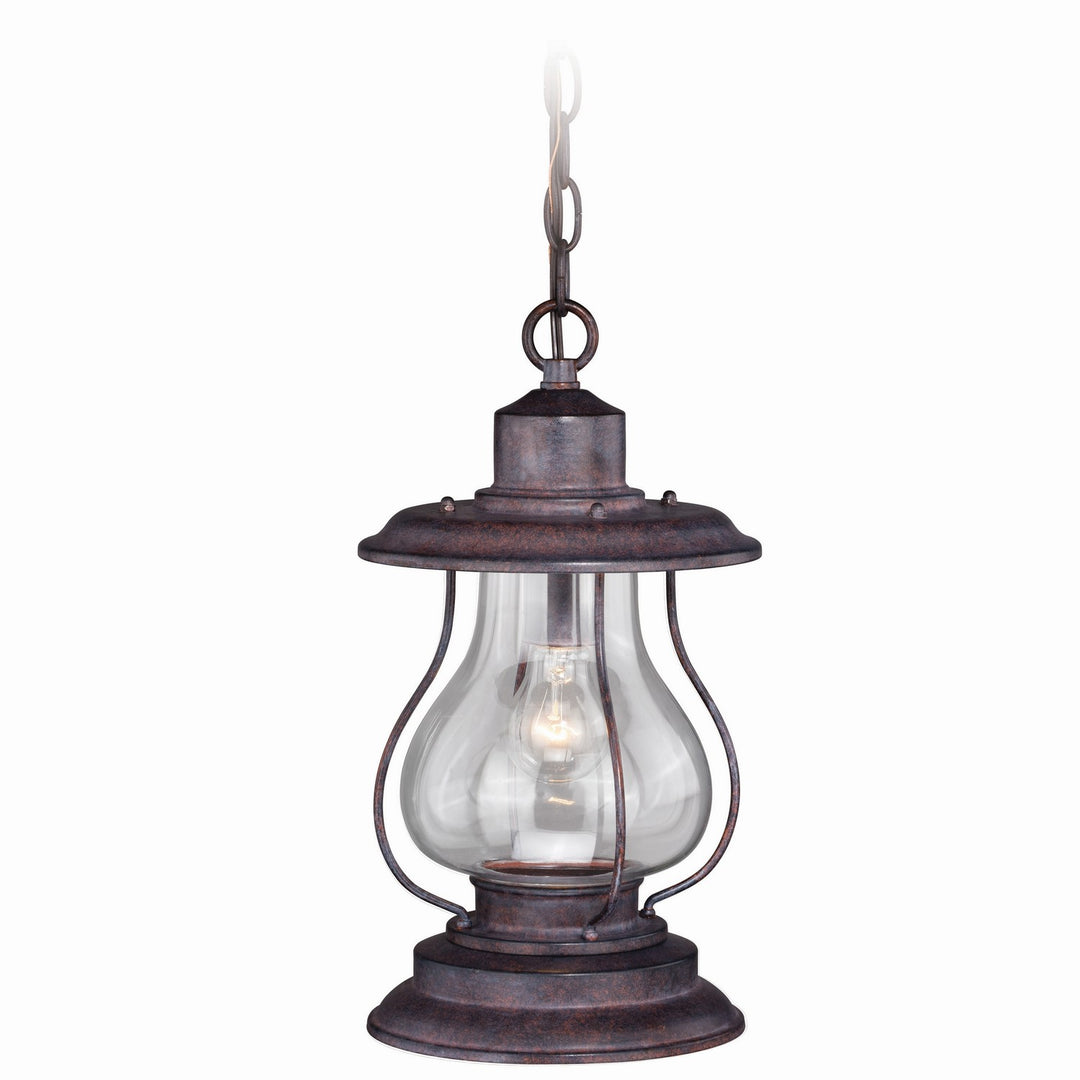 Dockside One Light Outdoor Pendant in Weathered Patina