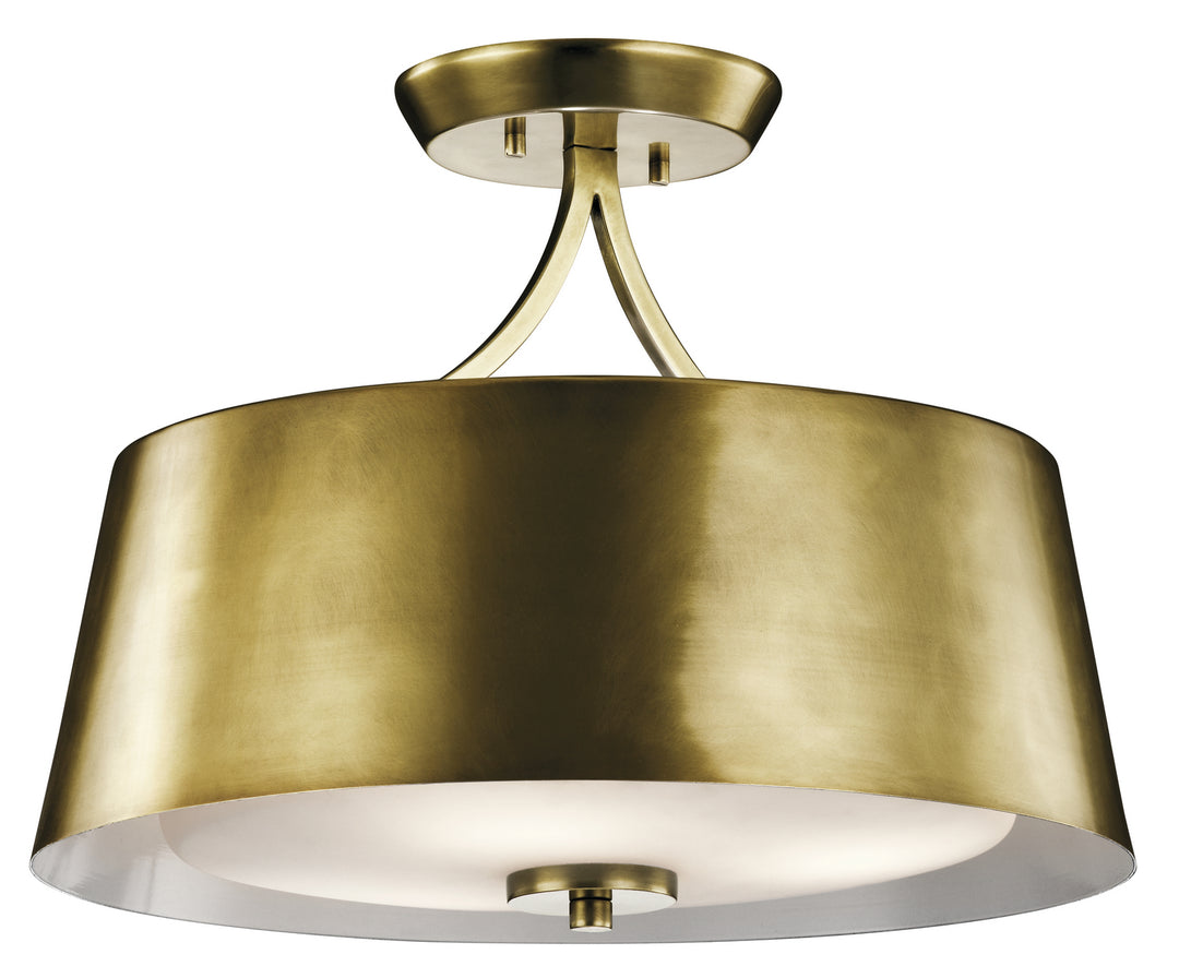 Kichler Canada - 43744NBR - Three Light Pendant/Semi Flush - Maclain - Natural Brass