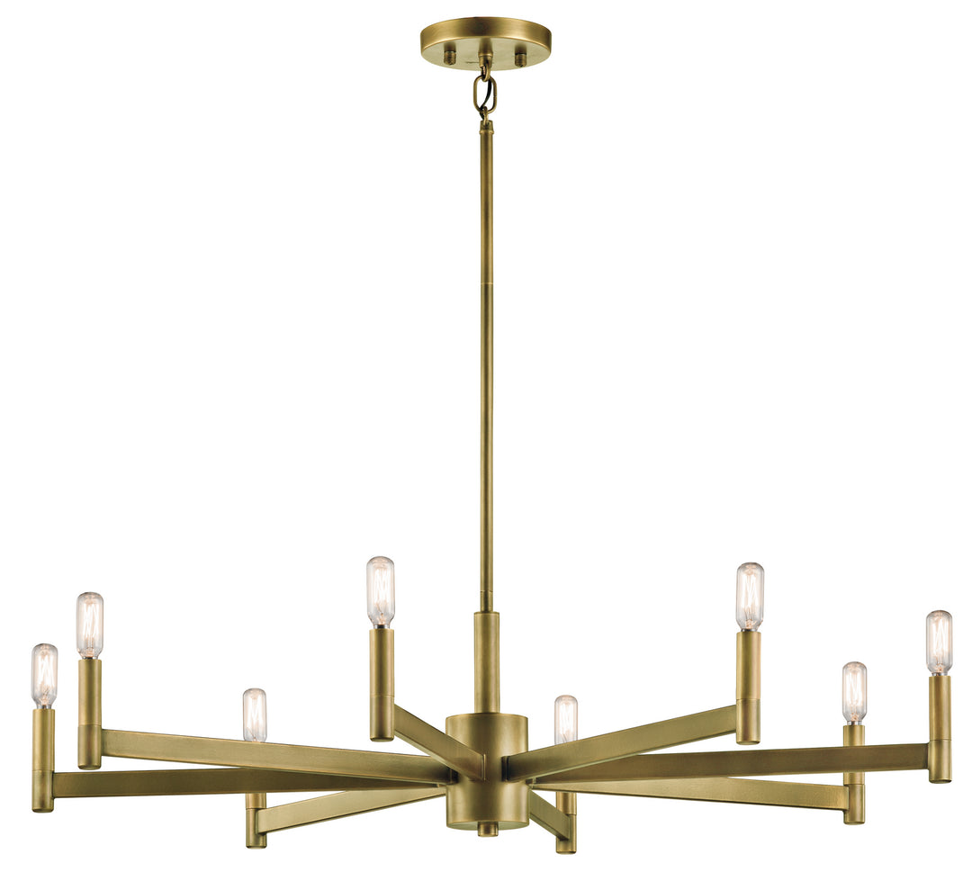 Kichler Canada - 43857NBR - Eight Light Chandelier - Erzo - Natural Brass