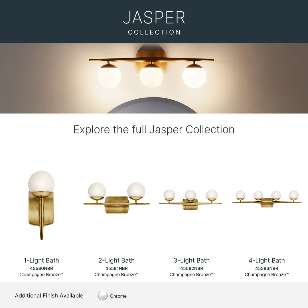 Kichler Canada - 45580NBR - One Light Wall Sconce - Jasper - Natural Brass