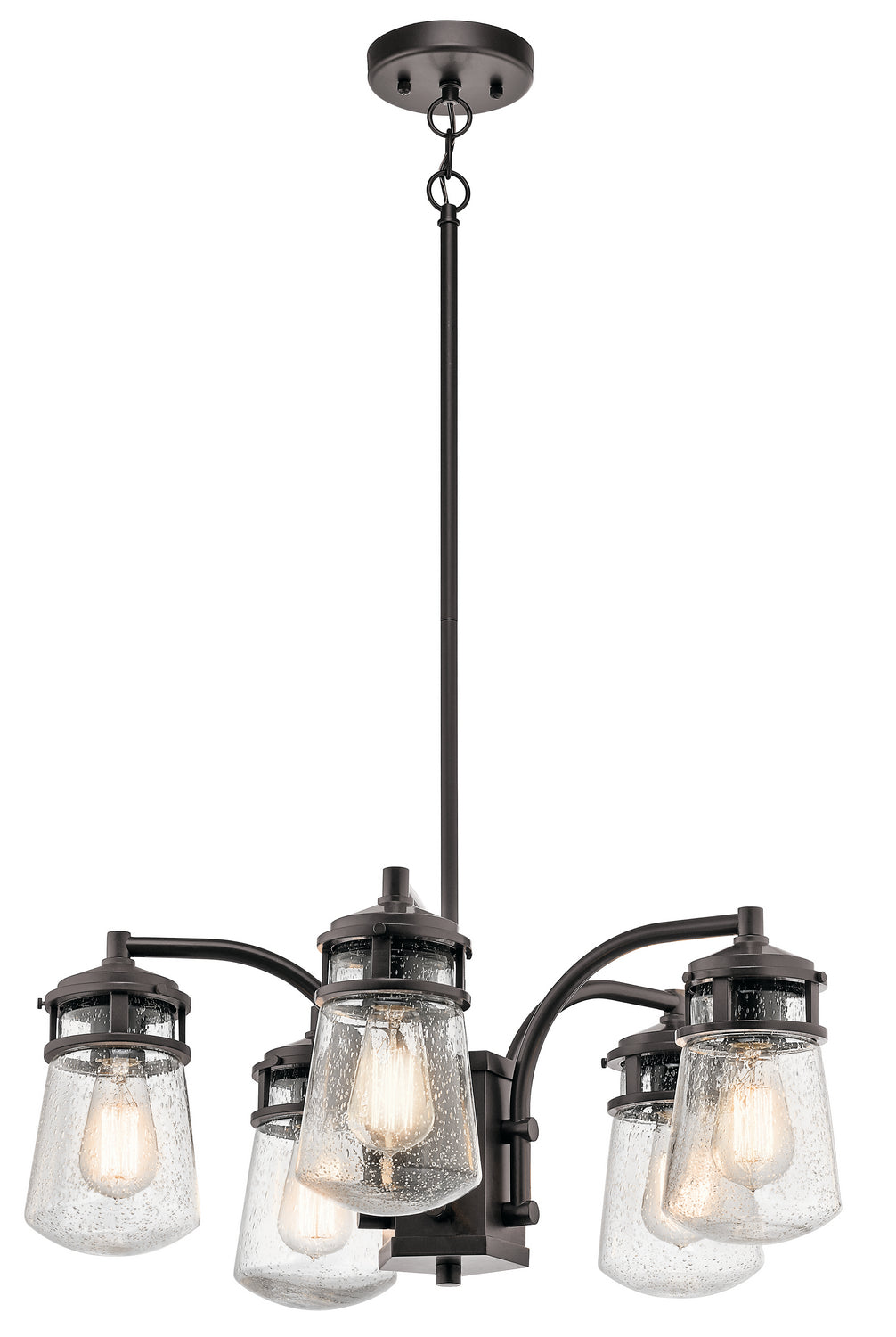 Kichler Canada - 49498AZ - Five Light Outdoor Chandelier - Lyndon - Architectural Bronze