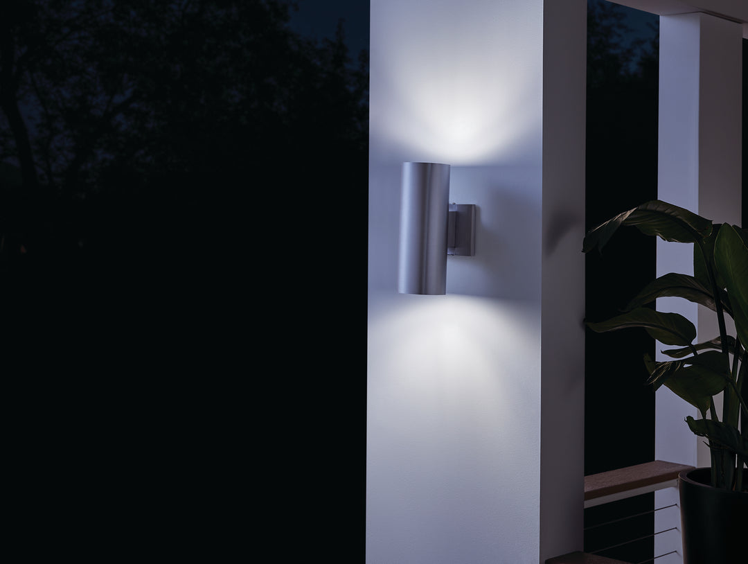 Kichler Canada - 9244BA - Two Light Outdoor Wall Mount - Brushed Aluminum