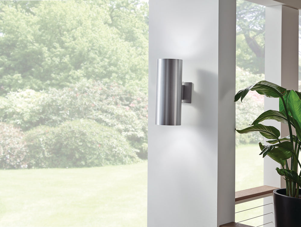 Kichler Canada - 9246BA - Two Light Outdoor Wall Mount - Brushed Aluminum