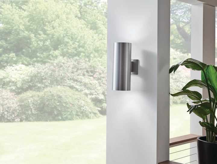 Kichler Canada - 9246BA - Two Light Outdoor Wall Mount - Brushed Aluminum