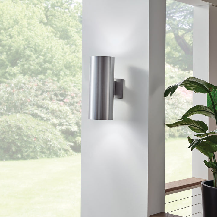 Kichler Canada - 9246BA - Two Light Outdoor Wall Mount - Brushed Aluminum