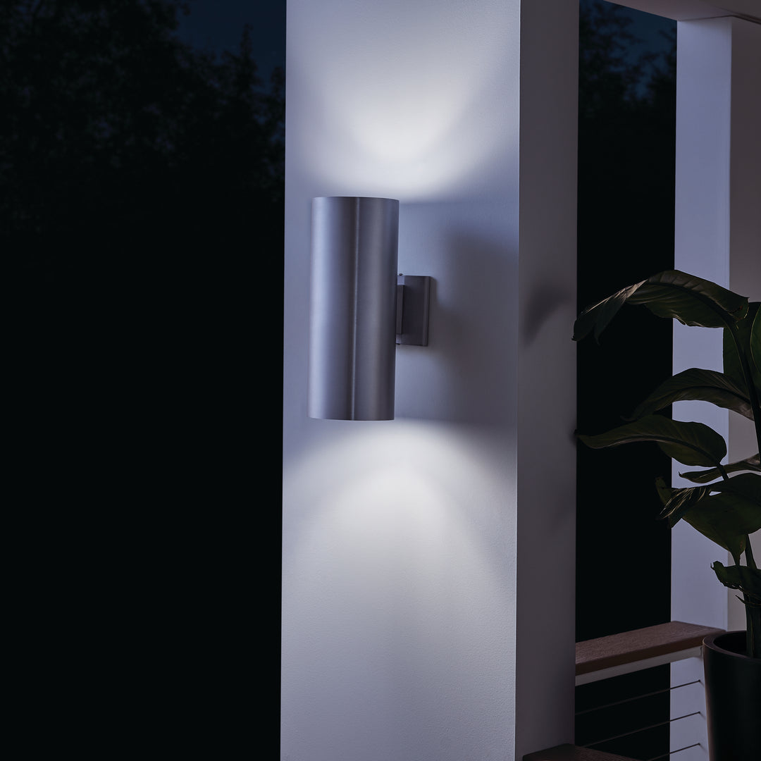 Kichler Canada - 9246BA - Two Light Outdoor Wall Mount - Brushed Aluminum