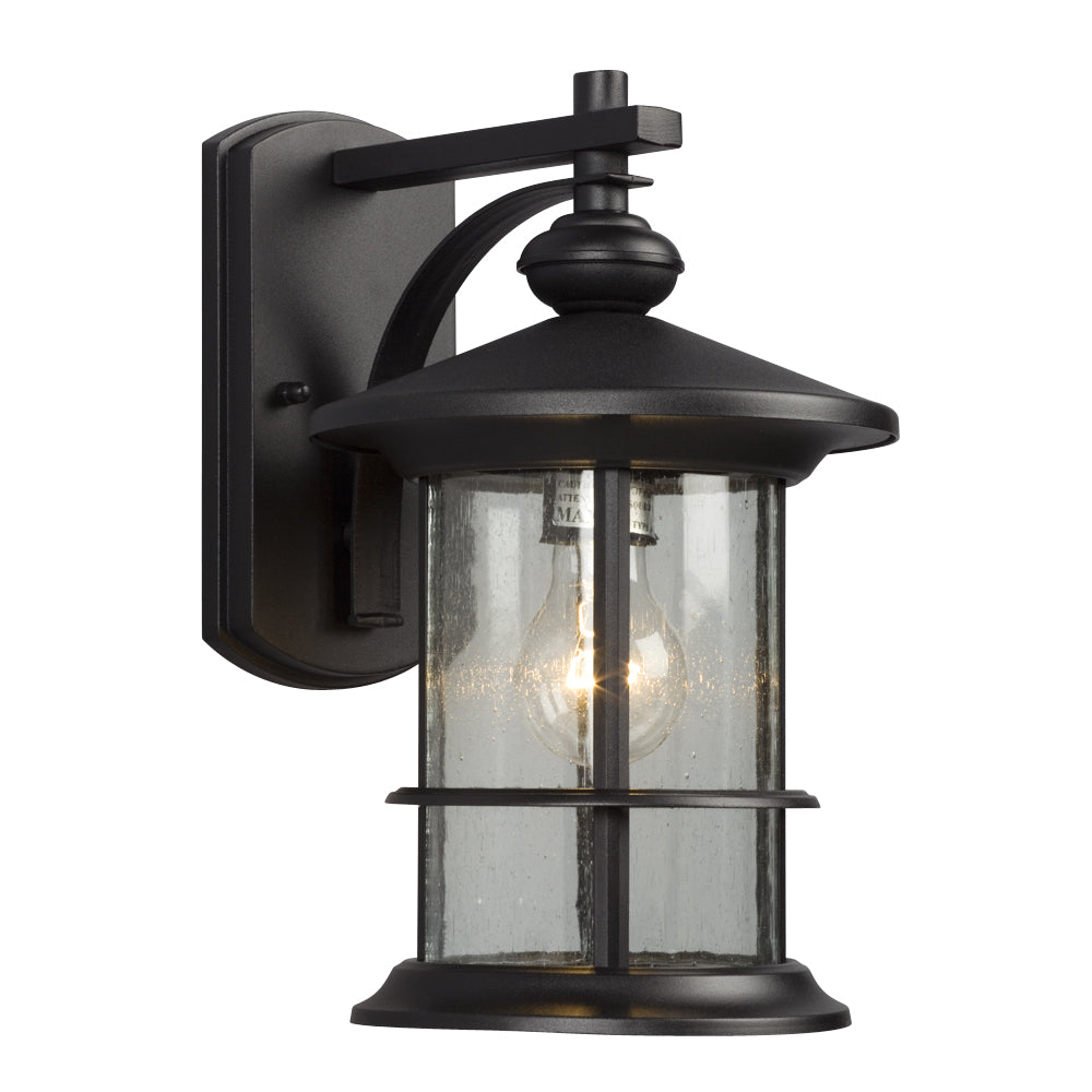 One Light Outdoor Wall Mount Lantern in Black - available from The Lighting Shoppe, trusted by Canadian homeowners