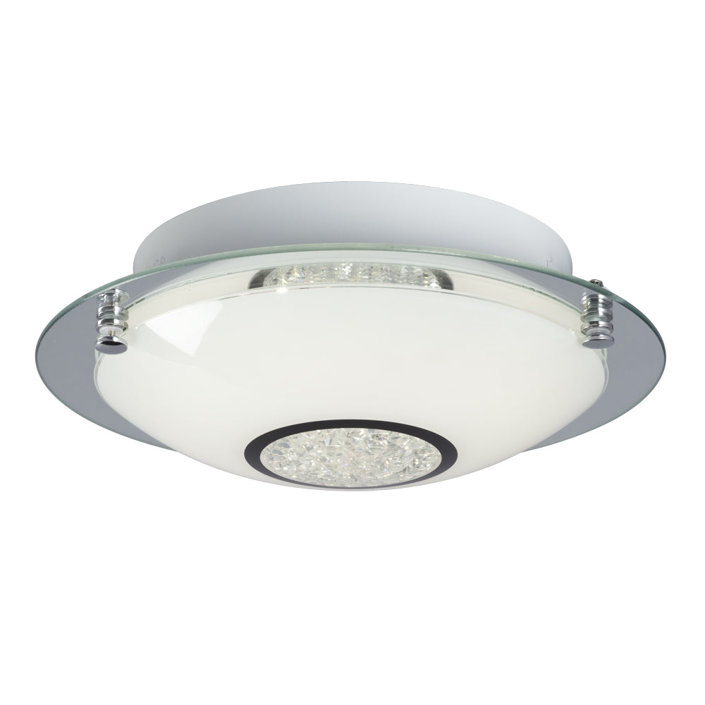 Michio I Two Light Flush Mount Ceiling Light in Chrome - available from The Lighting Shoppe, trusted by Canadian homeowners