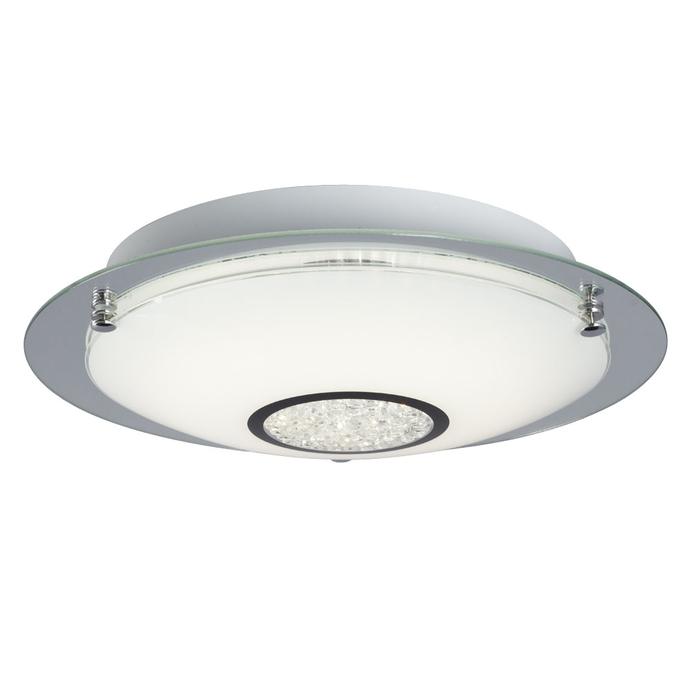 Michio I Three Light Flush Mount Ceiling Light in Chrome - available from The Lighting Shoppe, trusted by Canadian homeowners
