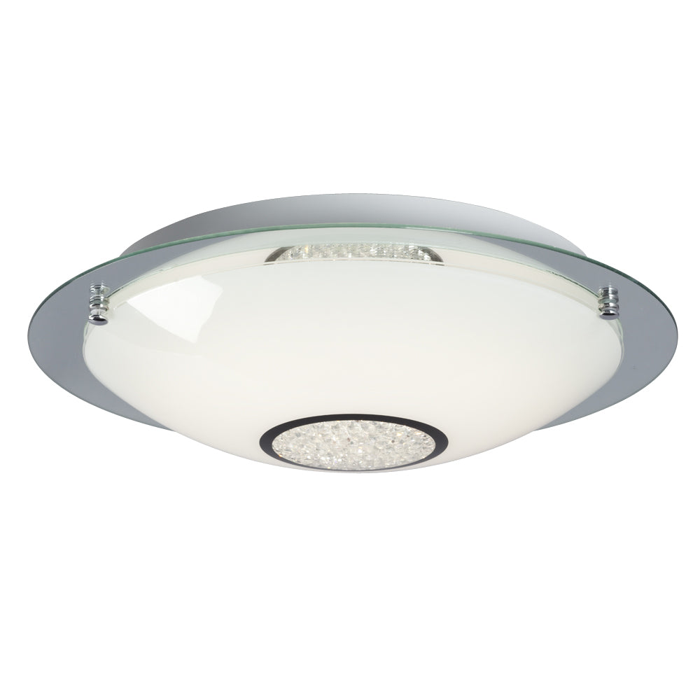 Michio I Four Light Flush Mount Ceiling Light in Chrome - available from The Lighting Shoppe, trusted by Canadian homeowners