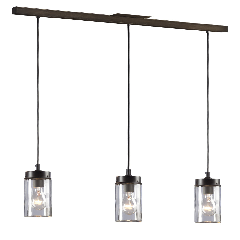 Quentin Three Light Island Light Pendant in Oiled Rubbed Bronze - available from The Lighting Shoppe, trusted by Canadian homeowners