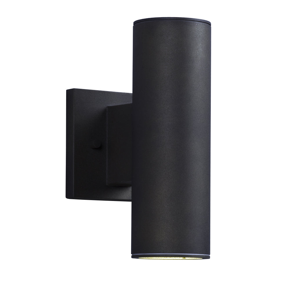 Two Light Outdoor LED Wall Fixture in Black - available from The Lighting Shoppe, trusted by Canadian homeowners