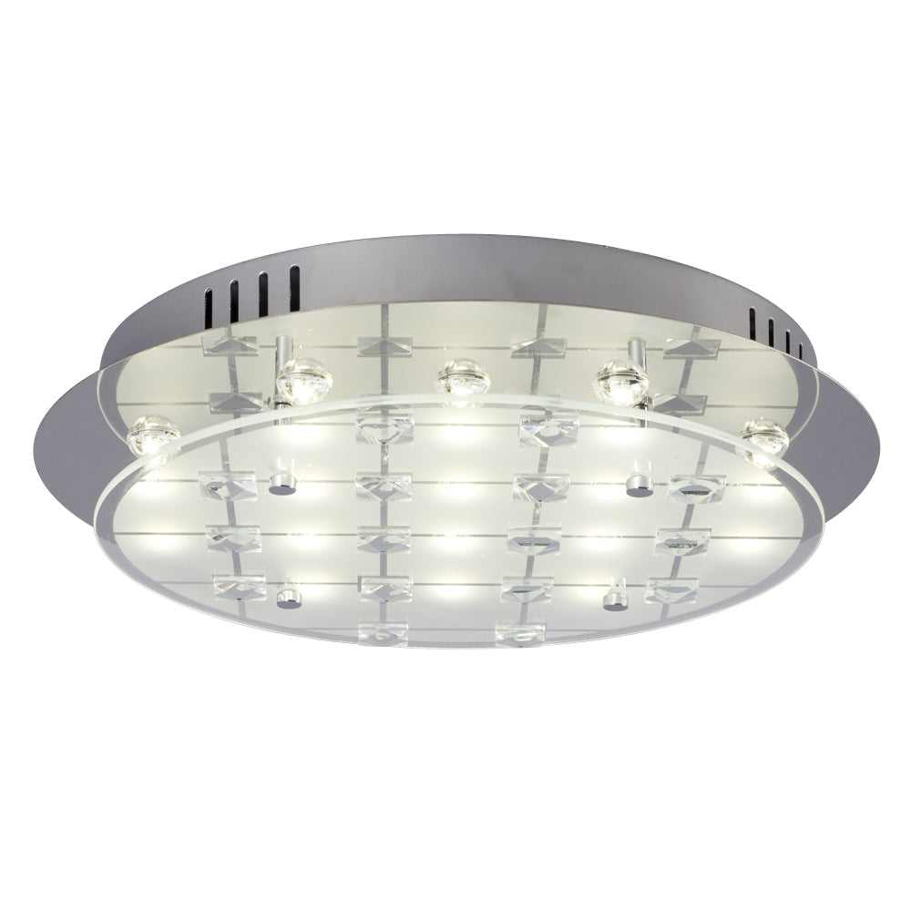Arabella LED Flush Mount Ceiling Light in Chrome - available from The Lighting Shoppe, trusted by Canadian homeowners
