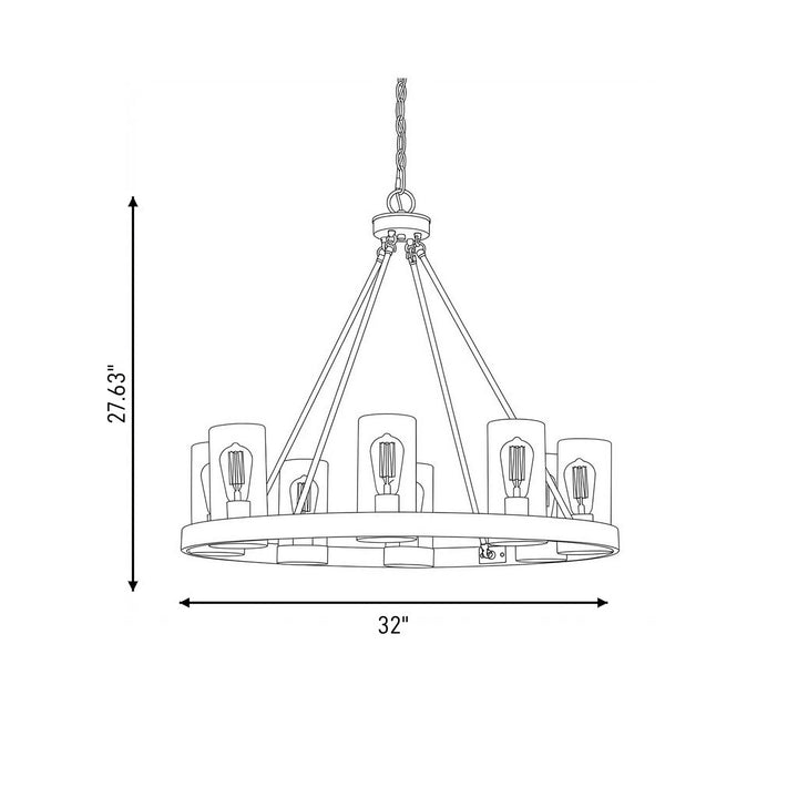 Savoy House - 1-1130-8-13 - Eight Light Outdoor Chandelier - Inman - English Bronze