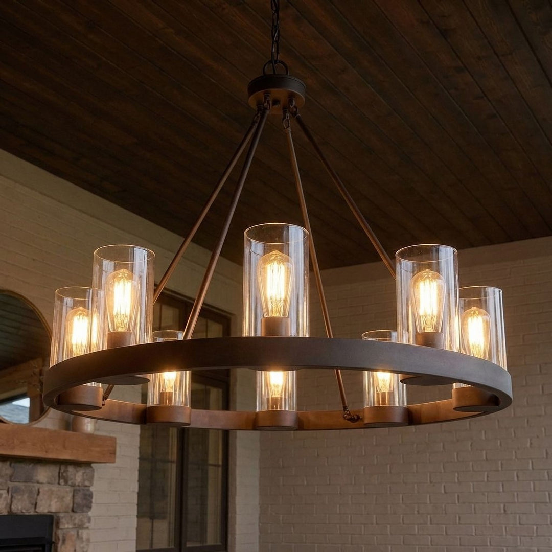 Savoy House - 1-1130-8-13 - Eight Light Outdoor Chandelier - Inman - English Bronze