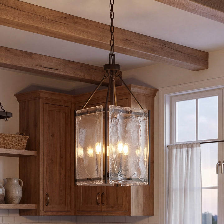 Savoy House - 3-3041-4-13 - Four Light Foyer Pendant - Glenwood - English Bronze