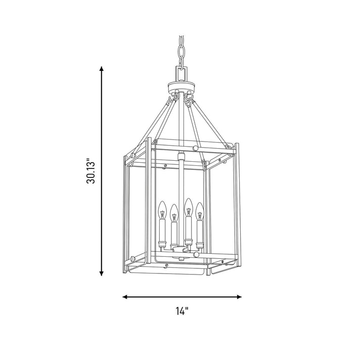 Savoy House - 3-3041-4-13 - Four Light Foyer Pendant - Glenwood - English Bronze