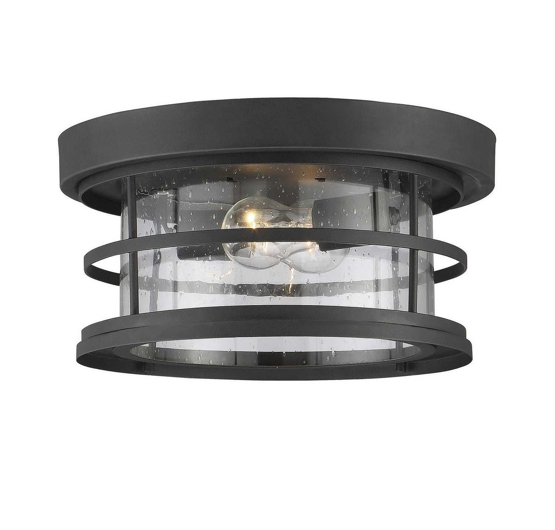 Barrett Two Light Flush Mount in Black Savoy House
