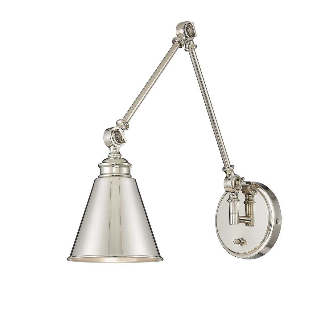 Morland One Light Wall Sconce in Polished Nickel Savoy House
