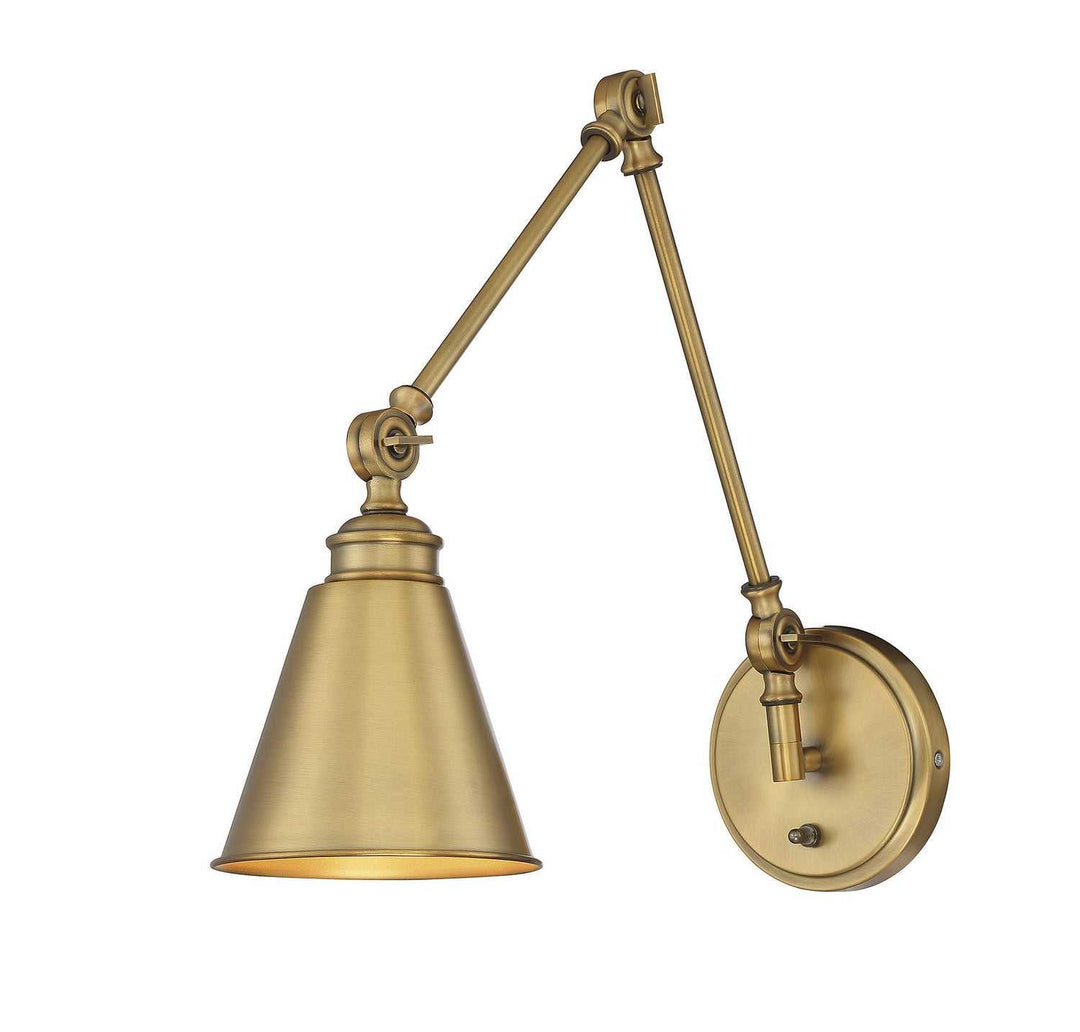 Morland One Light Wall Sconce in Warm Brass Savoy House