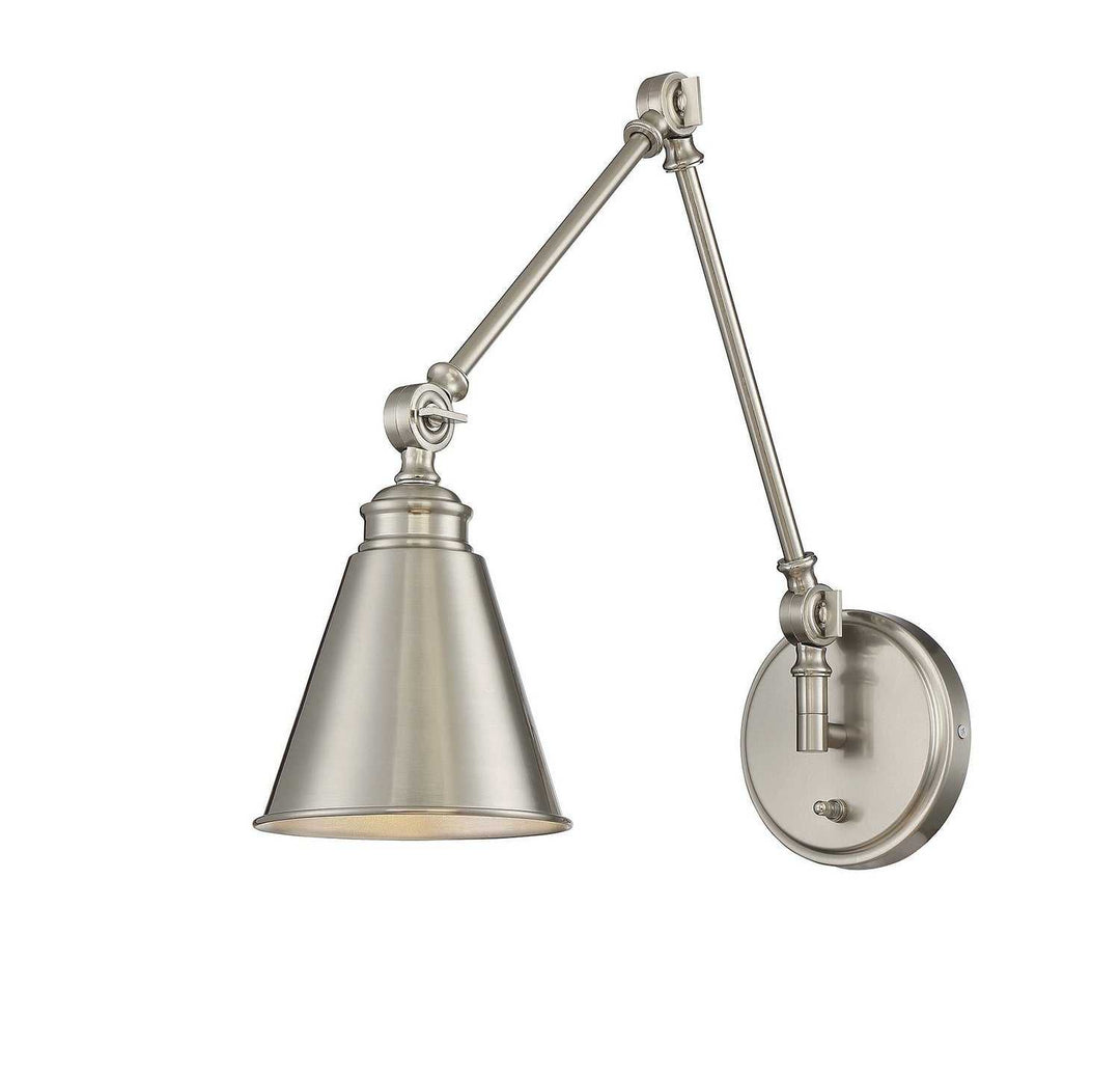 Morland One Light Wall Sconce in Satin Nickel Savoy House