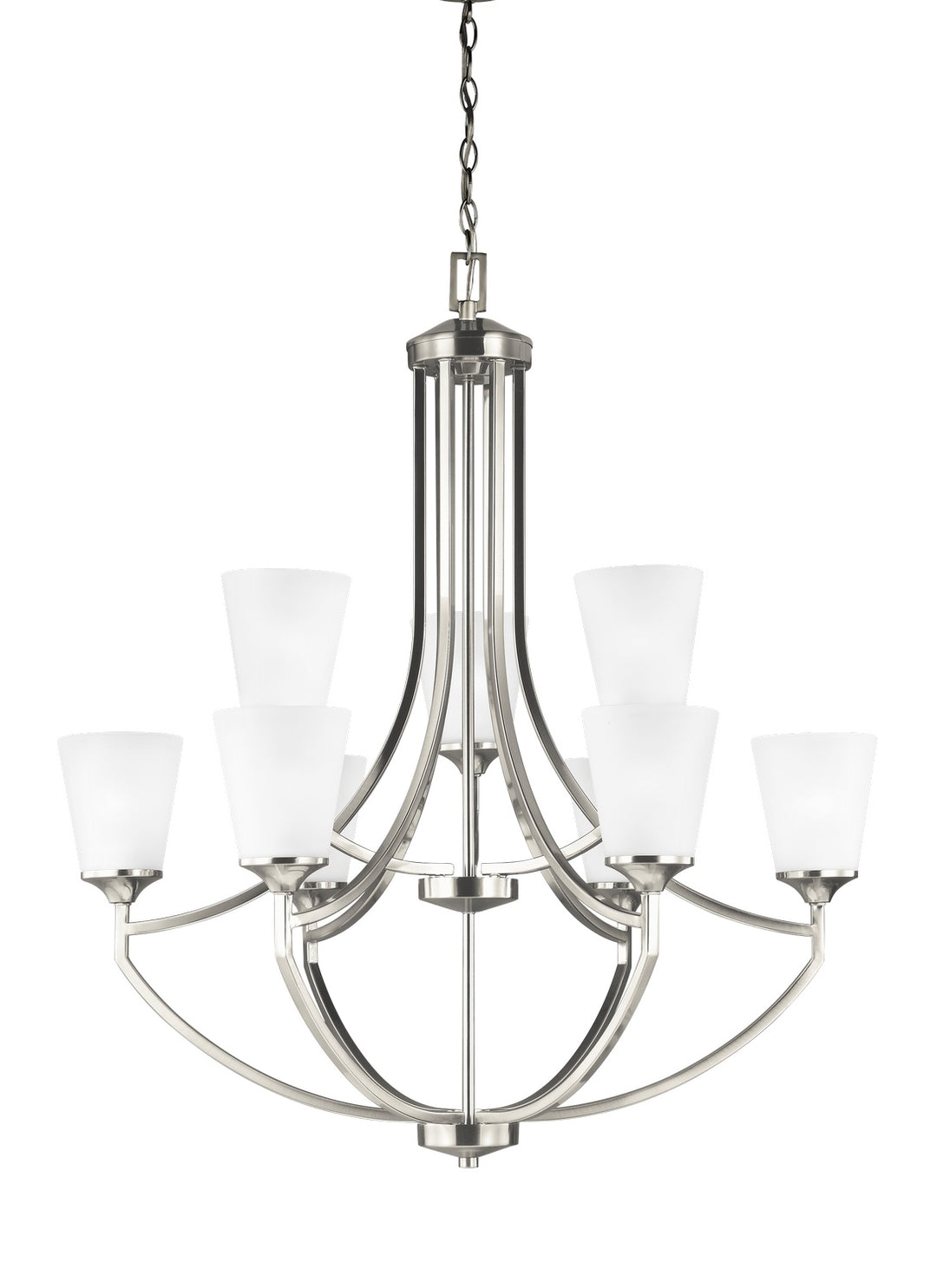 Generation Lighting Canada - 3124509-962 - Nine Light Chandelier - Hanford - Brushed Nickel
