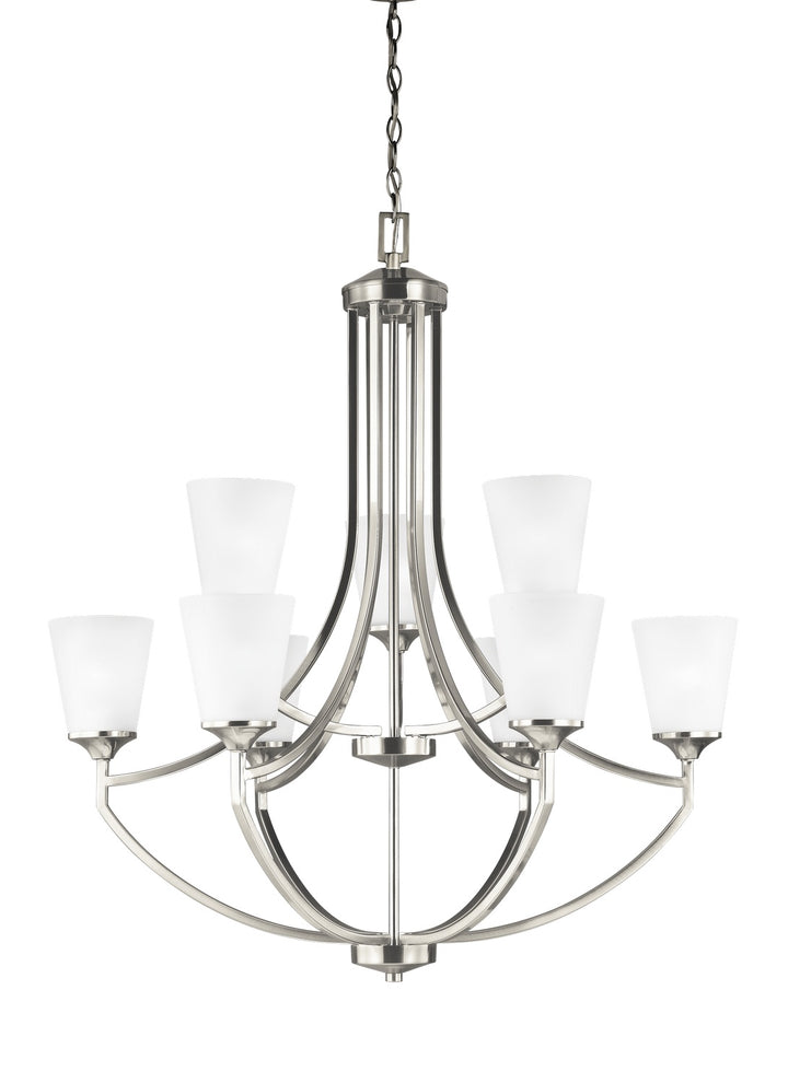 Generation Lighting Canada - 3124509-962 - Nine Light Chandelier - Hanford - Brushed Nickel