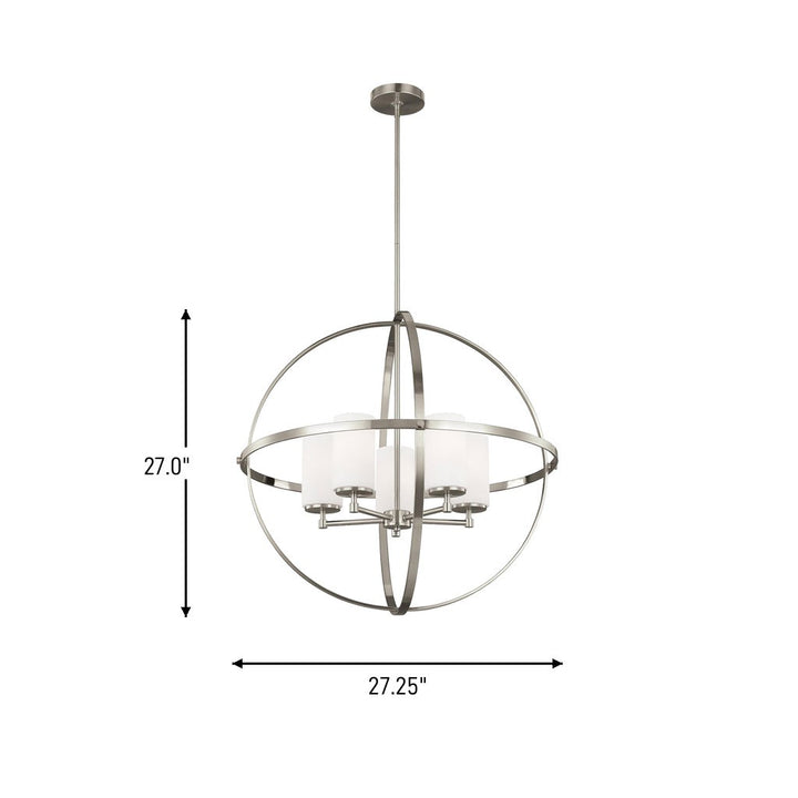 Generation Lighting Canada - 3124605-962 - Five Light Chandelier - Alturas - Brushed Nickel