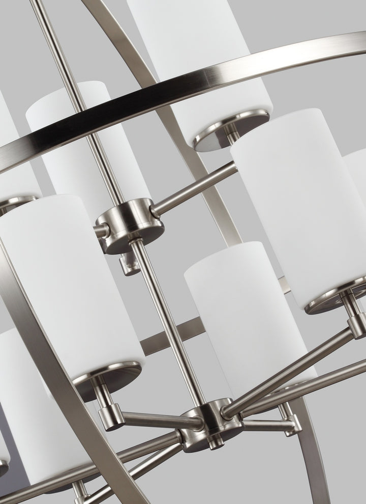 Generation Lighting Canada - 3124609-962 - Nine Light Chandelier - Alturas - Brushed Nickel