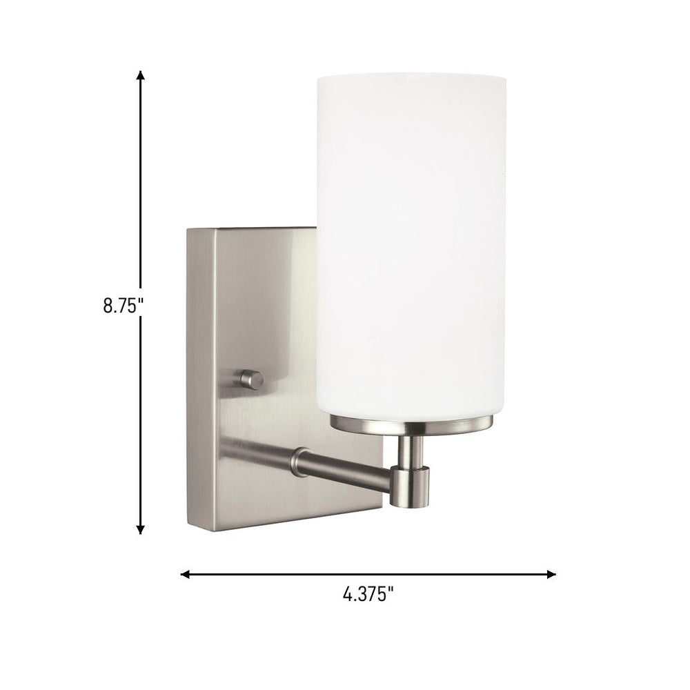 Generation Lighting Canada - 4124601-962 - One Light Wall / Bath Sconce - Alturas - Brushed Nickel