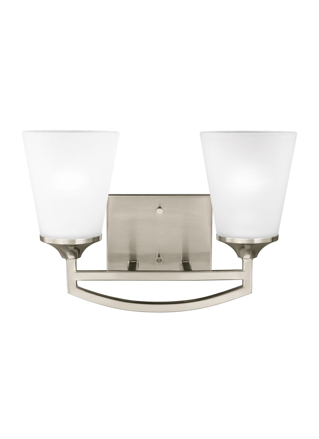 Hanford Two Light Wall / Bath in Brushed Nickel - available from The Lighting Shoppe, trusted by Canadian homeowners