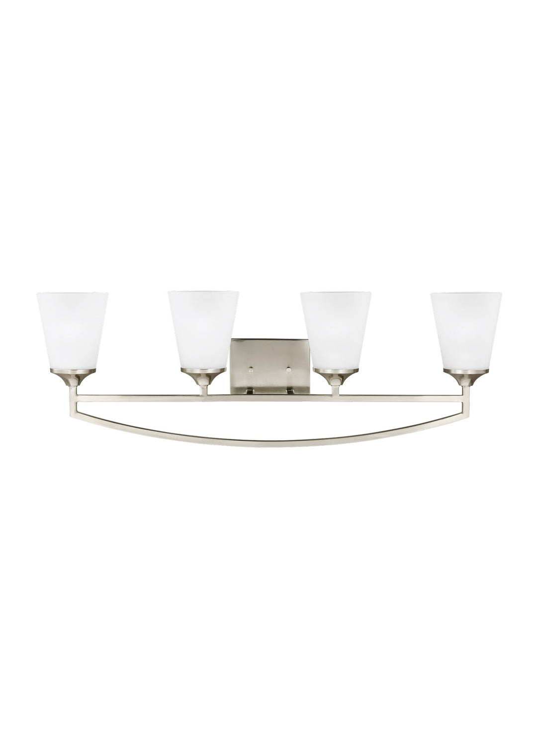 Hanford Four Light Wall / Bath in Brushed Nickel - available from The Lighting Shoppe, trusted by Canadian homeowners