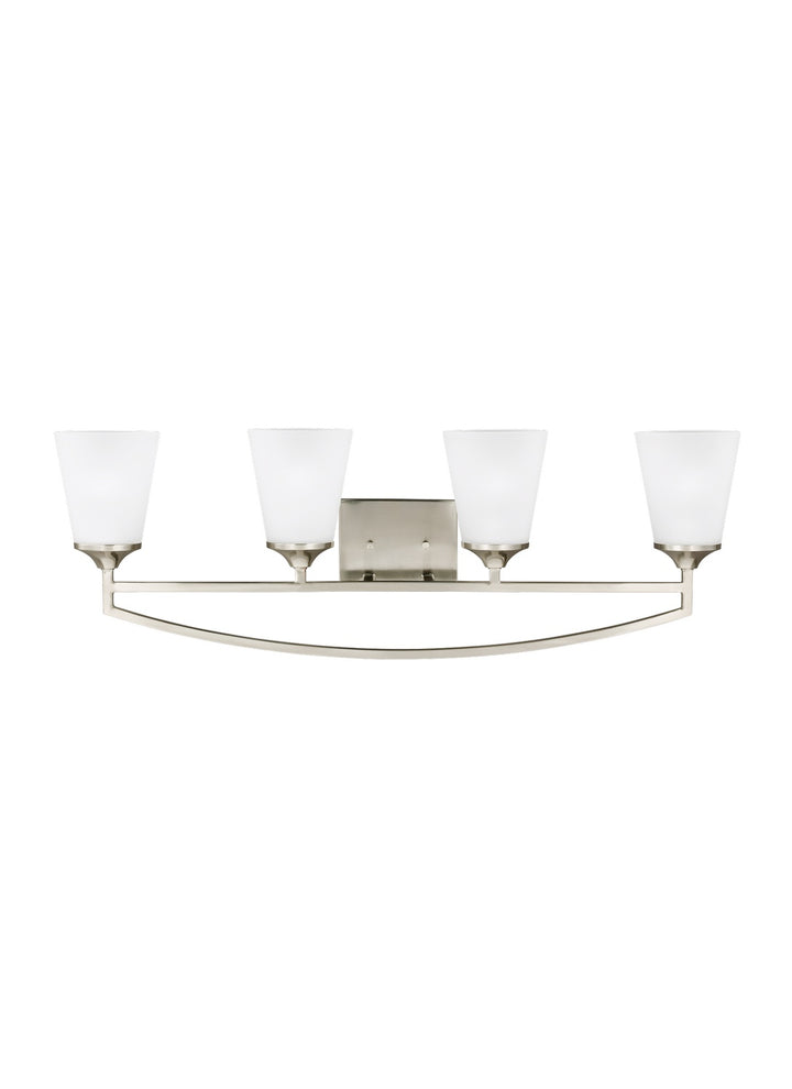 Generation Lighting Canada - 4424504-962 - Four Light Wall / Bath - Hanford - Brushed Nickel