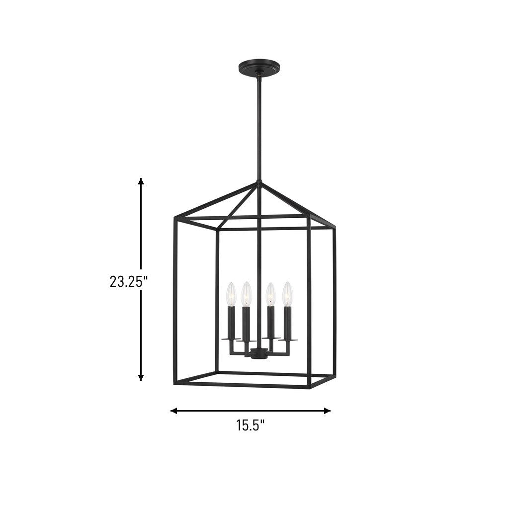 Generation Lighting Canada - 5115004-112 - Four Light Hall / Foyer - Perryton - Midnight Black