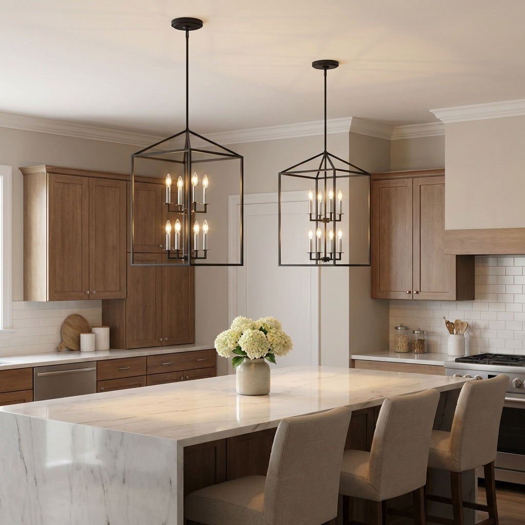 Generation Lighting Canada - 5115008-112 - Eight Light Hall / Foyer - Perryton - Midnight Black