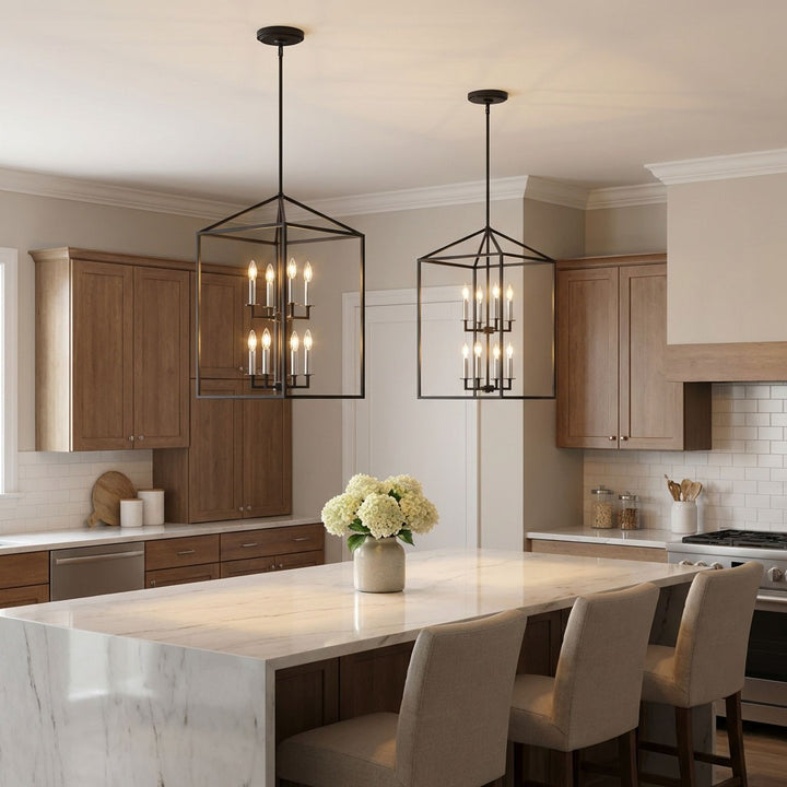 Generation Lighting Canada - 5115008-112 - Eight Light Hall / Foyer - Perryton - Midnight Black