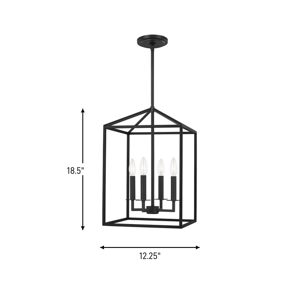 Generation Lighting Canada - 5215004-112 - Four Light Hall / Foyer - Perryton - Midnight Black