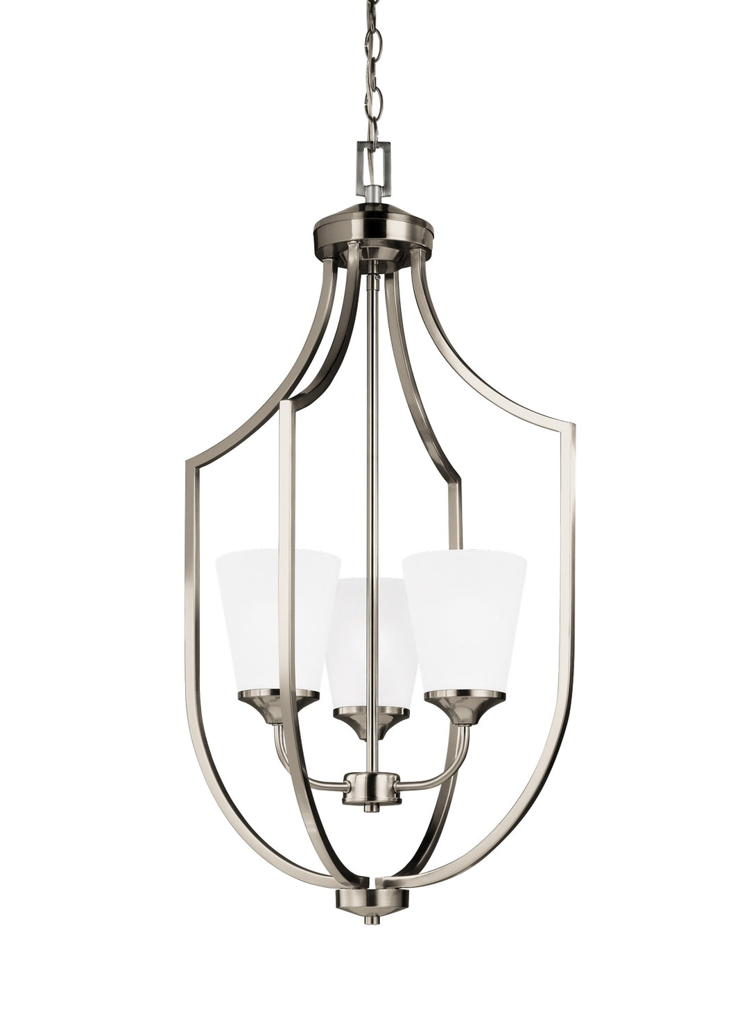 Generation Lighting Canada - 5224503-962 - Three Light Hall / Foyer Pendant - Hanford - Brushed Nickel