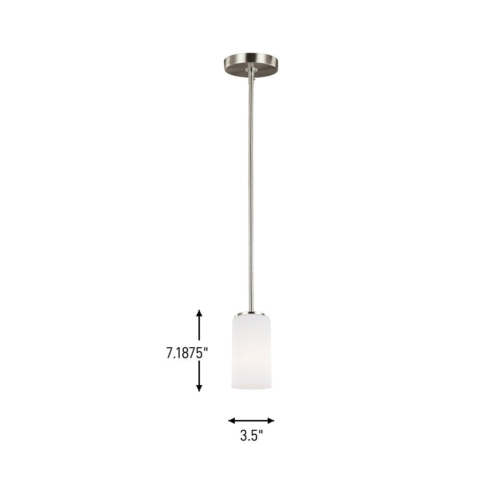 Generation Lighting Canada - 6124601-962 - One Light Mini-Pendant - Alturas - Brushed Nickel