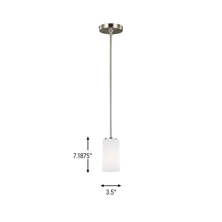 Generation Lighting Canada - 6124601-962 - One Light Mini-Pendant - Alturas - Brushed Nickel