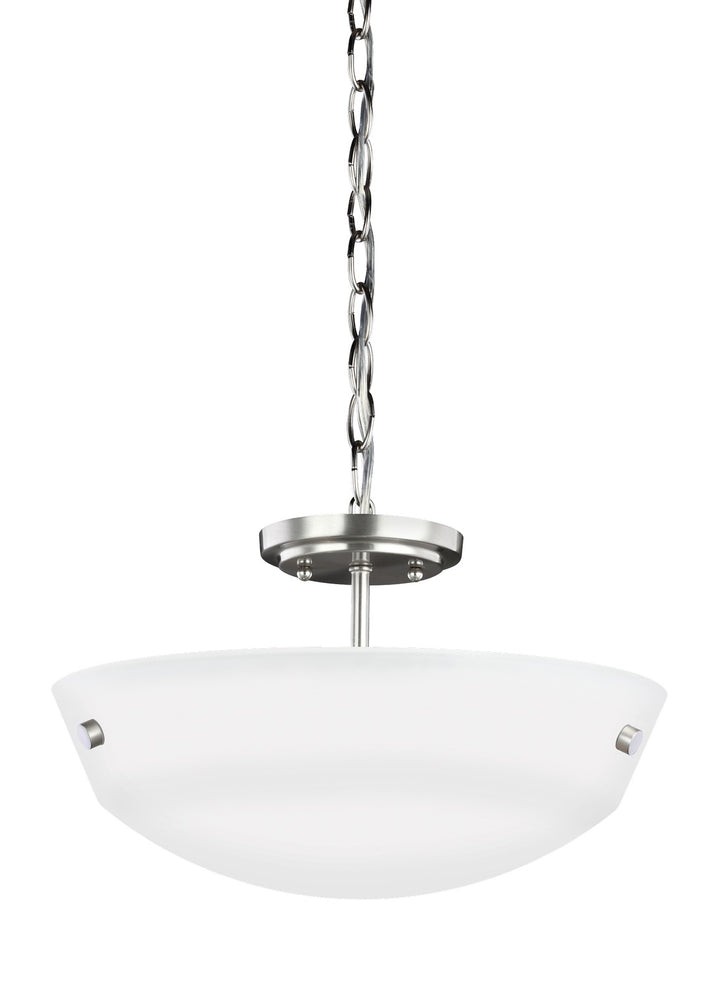 Generation Lighting Canada - 7715202-962 - Two Light Semi-Flush Convertible Pendant - Kerrville - Brushed Nickel