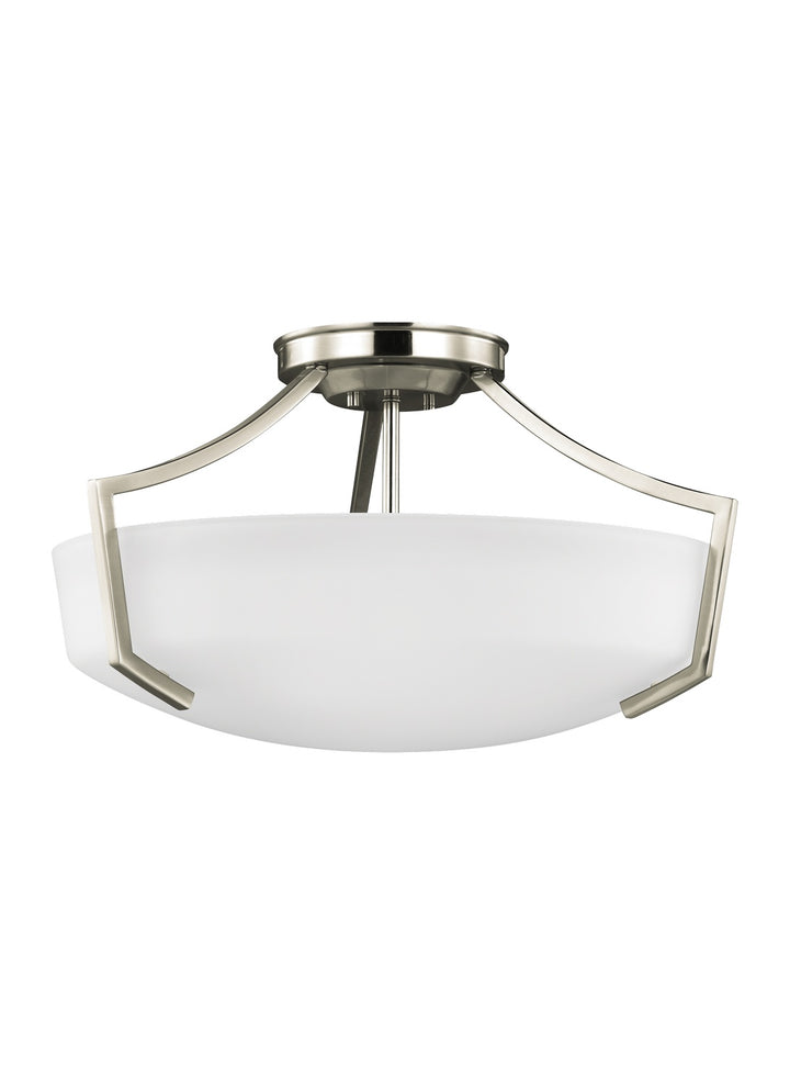 Generation Lighting Canada - 7724503-962 - Three Light Semi-Flush Convertible Pendant - Hanford - Brushed Nickel